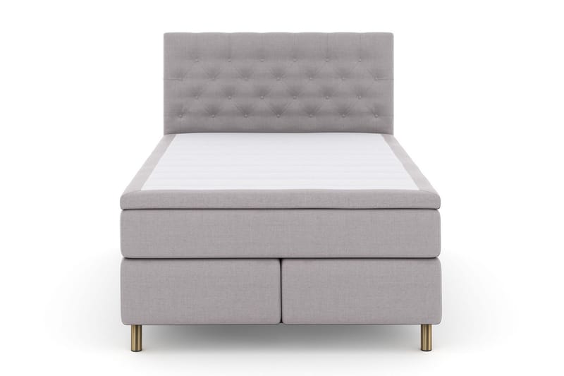 Komplett Sengepakke Choice No 6 140x200 F/M Memory/Pocket - Lysegrå|Kopperben - Møbler - Senger - Kontinentalsenger