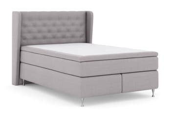 Komplett Sengepakke Choice No 6 140x200 F/M Memory/Pocket - Lysegrå|Sølvben - Møbler - Senger - Kontinentalsenger