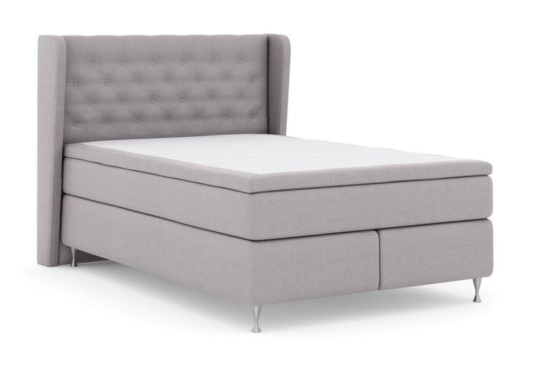 Komplett Sengepakke Choice No 6 140x200 F/M Memory/Pocket - Lysegrå|Sølvben - Møbler - Senger - Kontinentalsenger