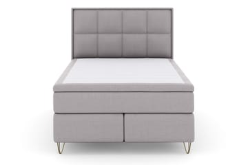 Komplett Sengepakke Choice No 6 140x200 F/M Memory/Pocket - Lysegrå|V-formede Metallben - Møbler - Senger - Kontinentalsenger