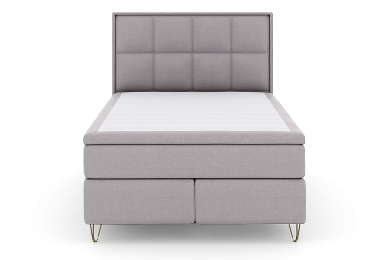 Komplett Sengepakke Choice No 6 140x200 F/M Memory/Pocket - Lysegrå|V-formede Metallben - Møbler - Senger - Kontinentalsenger