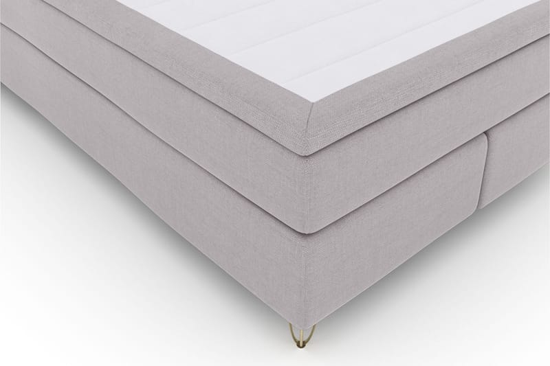 Komplett Sengepakke Choice No 6 140x200 F/M Memory/Pocket - Lysegrå|V-formede Metallben - Møbler - Senger - Kontinentalsenger