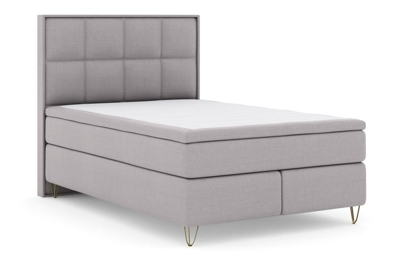 Komplett Sengepakke Choice No 6 140x200 F/M Memory/Pocket - Lysegrå|V-formede Metallben - Møbler - Senger - Kontinentalsenger