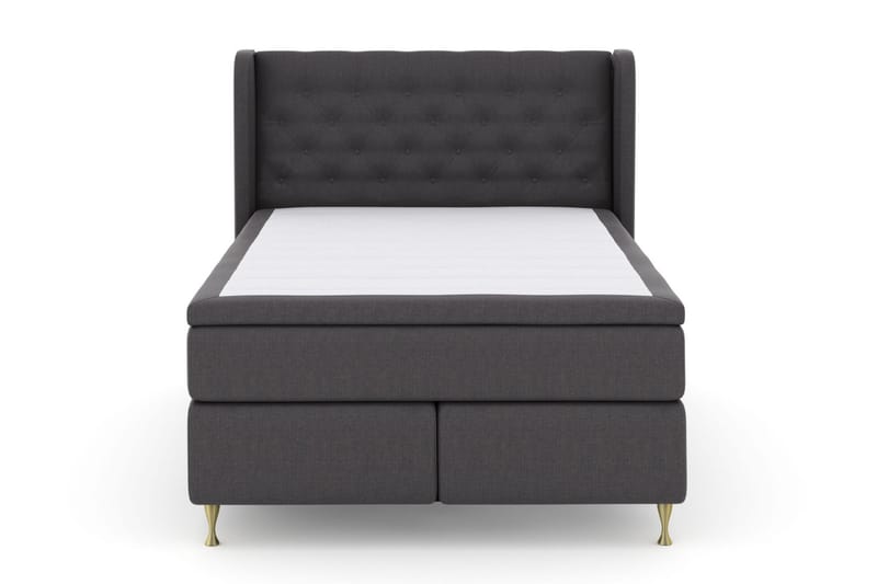 Komplett Sengepakke Choice No 6 140x200 F/M Memory/Pocket - Mørkegrå|Gullben - Møbler - Senger - Kontinentalsenger