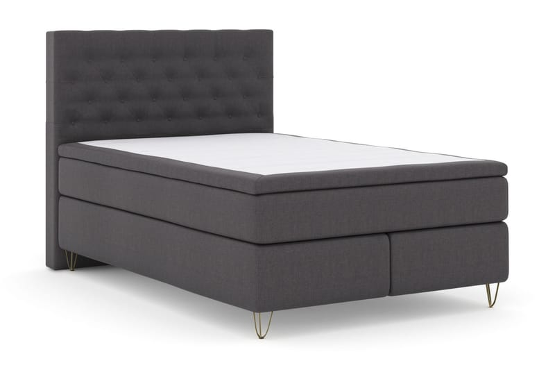 Komplett Sengepakke Choice No 6 140x200 F/M Memory/Pocket - Mørkegrå|V-formede Metallben - Møbler - Senger - Kontinentalsenger