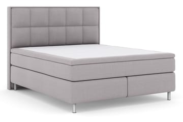Komplett Sengepakke Choice No 6 160x200 Fast Lateks/Memory - Lysegrå|Metallben - Møbler - Senger - Kontinentalsenger