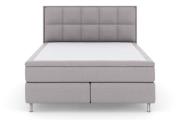 Komplett Sengepakke Choice No 6 160x200 Medium Watergel - Lysegrå|Metallben - Møbler - Senger - Kontinentalsenger