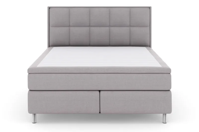 Komplett Sengepakke Choice No 6 160x200 Medium Watergel - Lysegrå|Metallben - Møbler - Senger - Kontinentalsenger