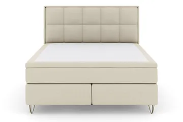 Komplett Sengepakke Choice No 6 180x200 Fast/Medium Watergel - Beige|V-formede Metallben - Møbler - Senger - Kontinentalsenger