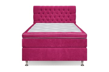 Komplett Sengepakke Estelle 120x200 cm - Rosa/Fløyel - Møbler - Senger - Kontinentalsenger