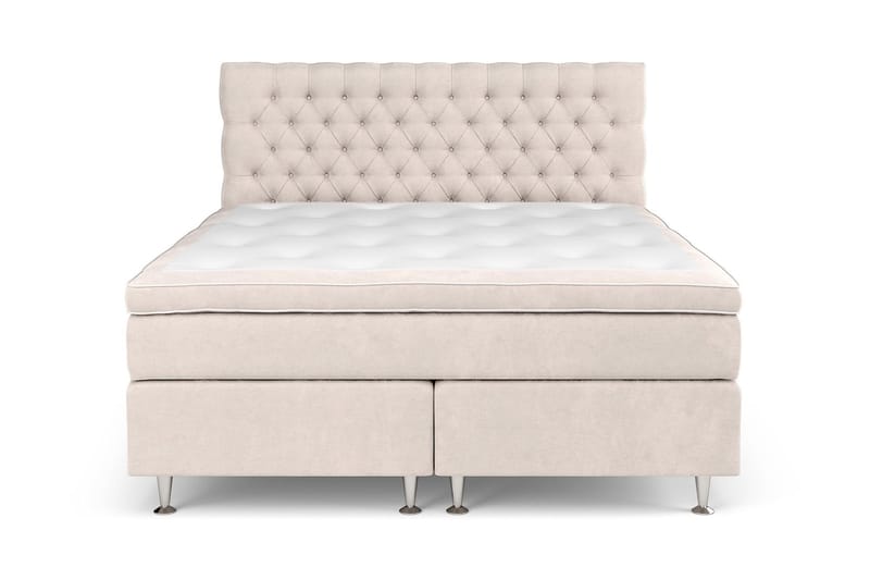 Komplett Sengepakke Estelle 180x200 cm - Beige - Møbler - Senger - Kontinentalsenger