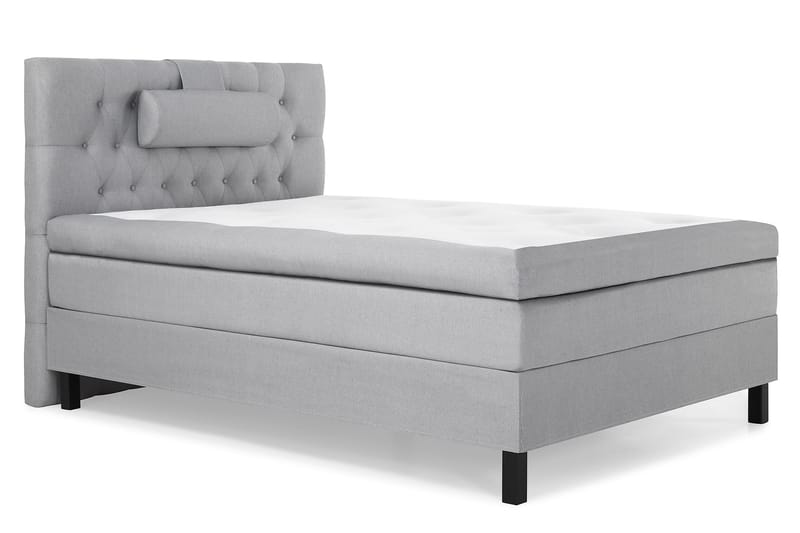 Komplett Sengepakke Lucky 120x200 Diamant Sengegavl Lysgrå - Polyeter Nakkepute Stor - Møbler - Senger - Enkeltsenger