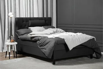 Komplett Sengepakke Lucky 120x200 Diamant Sengegavl Svart/G - Lateks Nakkepute Liten - Møbler - Senger - Enkeltsenger