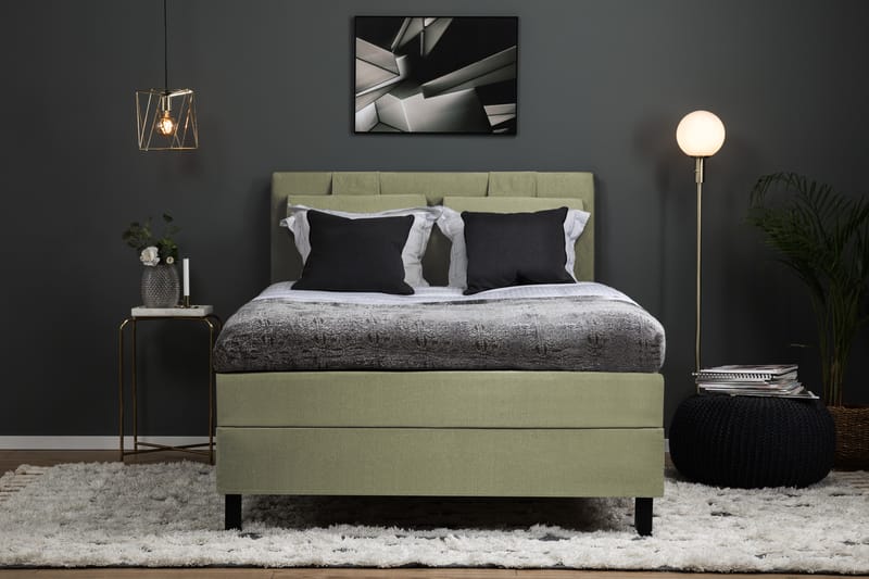 Komplett Sengepakke Lucky 120x200 Glatt Sengegavl Grønn - Lateks - Møbler - Senger - Enkeltsenger