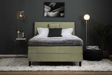 Komplett Sengepakke Lucky 120x200 Glatt Sengegavl Grønn - Memory Nakkepute Liten - Møbler - Senger - Enkeltsenger