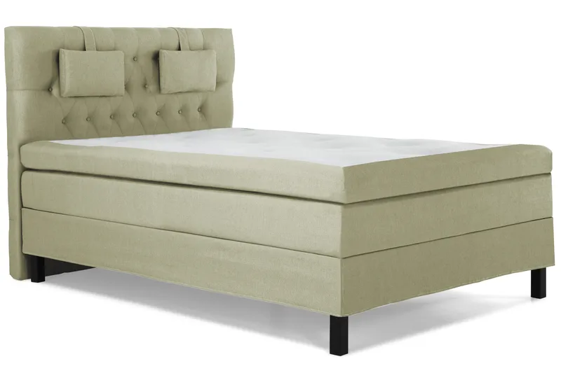 Komplett Sengepakke Lucky 140x200 Diamant Sengegavl Grønn - Lateks Nakkepute Liten - Møbler - Senger - Kontinentalsenger