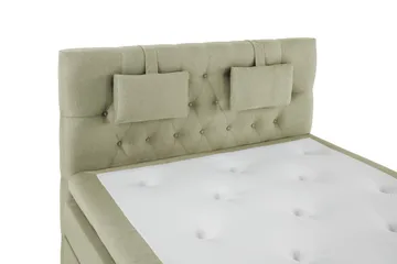 Komplett Sengepakke Lucky 140x200 Diamant Sengegavl Grønn - Lateks Nakkepute Liten - Møbler - Senger - Kontinentalsenger