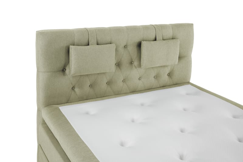 Komplett Sengepakke Lucky 140x200 Diamant Sengegavl Grønn - Lateks Nakkepute Liten - Møbler - Senger - Kontinentalsenger