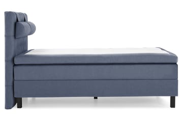 Komplett Sengepakke Lucky 140x200 Diamant Sengegavl Mørkebl - Polyeter Nakkepute Stor - Møbler - Senger - Kontinentalsenger