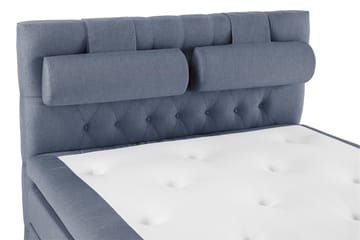 Komplett Sengepakke Lucky 140x200 Diamant Sengegavl Mørkebl - Polyeter Nakkepute Stor - Møbler - Senger - Kontinentalsenger