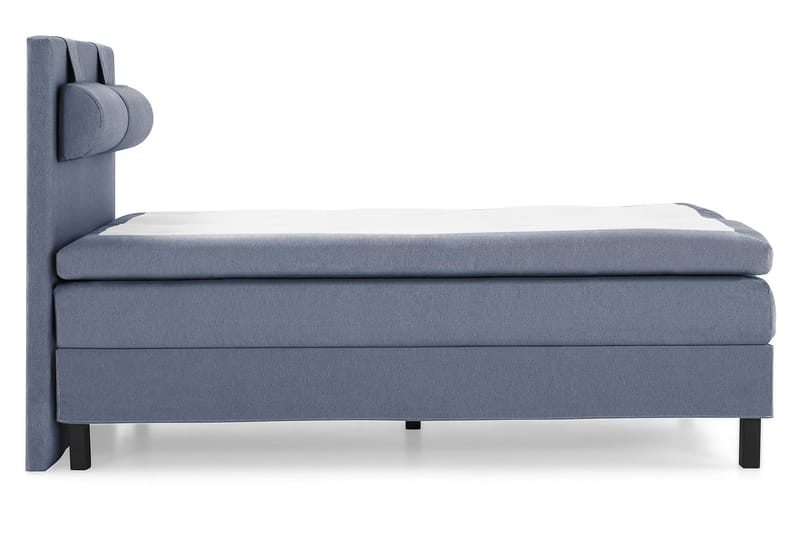 Komplett Sengepakke Lucky 140x200 Glatt Sengegavl Mørkeblå - Polyeter Nakkepute Stor - Møbler - Senger - Kontinentalsenger