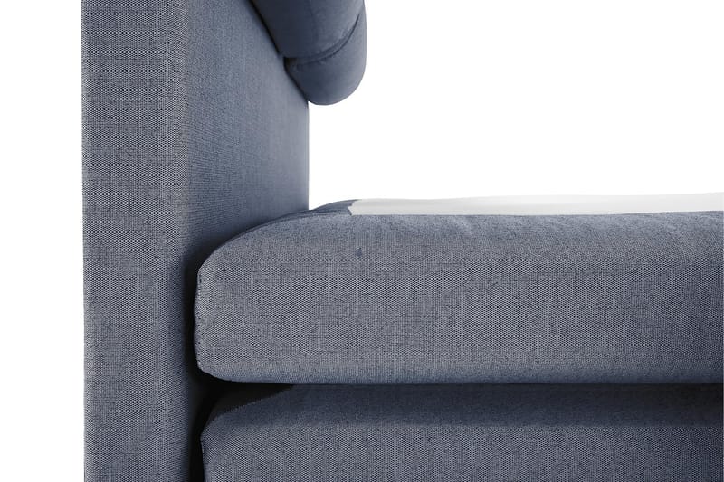 Komplett Sengepakke Lucky 140x200 Glatt Sengegavl Mørkeblå - Polyeter Nakkepute Stor - Møbler - Senger - Kontinentalsenger