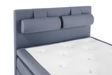 Komplett Sengepakke Lucky 140x200 Glatt Sengegavl Mørkeblå - Polyeter Nakkepute Stor - Møbler - Senger - Kontinentalsenger