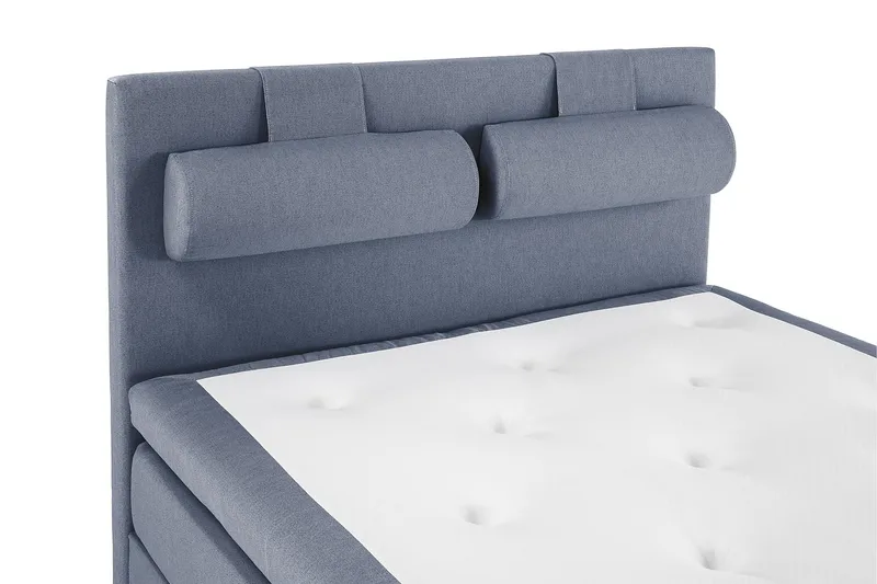 Komplett Sengepakke Lucky 140x200 Glatt Sengegavl Mørkeblå - Polyeter Nakkepute Stor - Møbler - Senger - Kontinentalsenger