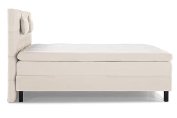 Komplett Sengepakke Lucky 160x200 Diamant Sengegavl Beige - Polyeter Nakkepute Liten - Møbler - Senger - Kontinentalsenger