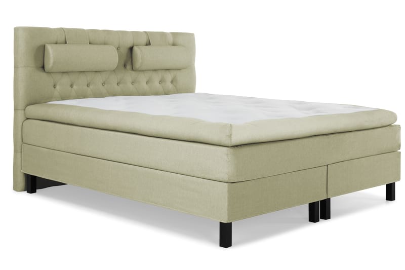 Komplett Sengepakke Lucky 160x200 Diamant Sengegavl Grønn - Memory Nakkepute Stor - Møbler - Senger - Kontinentalsenger