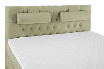 Komplett Sengepakke Lucky 160x200 Diamant Sengegavl Grønn - Skum Nakkepute Stor - Møbler - Senger - Kontinentalsenger