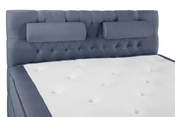 Komplett Sengepakke Lucky 180x200 Diamant Sengegavl Mørkebl - Memory Nakkepute Stor - Møbler - Senger - Kontinentalsenger