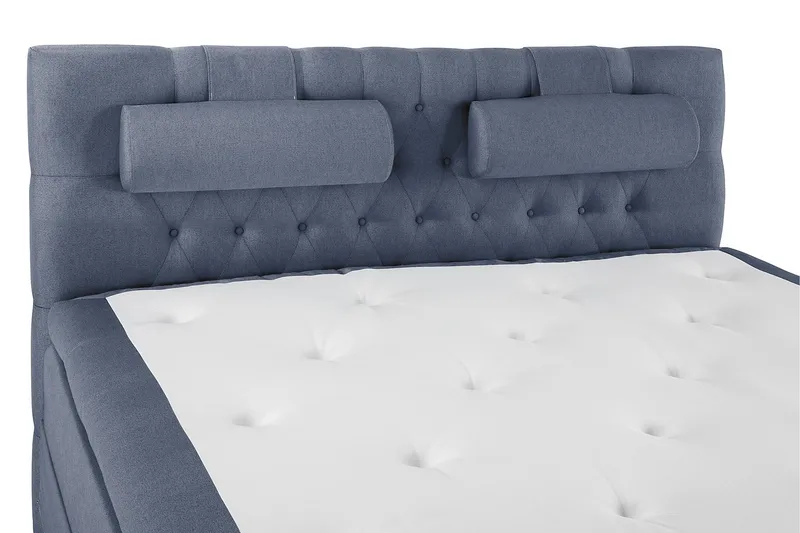 Komplett Sengepakke Lucky 180x200 Diamant Sengegavl Mørkebl - Memory Nakkepute Stor - Møbler - Senger - Kontinentalsenger