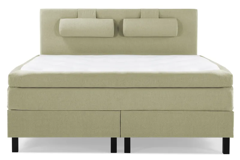 Komplett Sengepakke Lucky 180x200 Glatt Sengegavl Grønn, Memory Nakkepute Stor