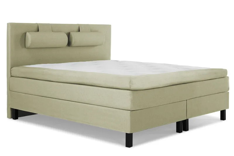 Komplett Sengepakke Lucky 180x200 Glatt Sengegavl Grønn - Memory Nakkepute Stor - Møbler - Senger - Kontinentalsenger