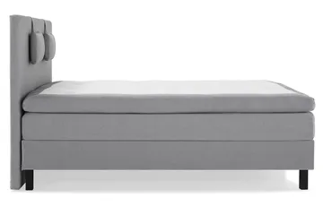 Komplett Sengepakke Lucky 180x200 Glatt Sengegavl Lysegrå - Polyeter Nakkepute Liten - Møbler - Senger - Kontinentalsenger