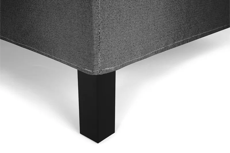 Komplett Sengepakke Lucky 180x200 Glatt Sengegavl Svart/Grå - Memory Nakkepute Stor - Møbler - Senger - Kontinentalsenger