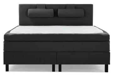 Komplett Sengepakke Lucky 180x200 Glatt Sengegavl Svart/Grå - Memory Nakkepute Stor - Møbler - Senger - Kontinentalsenger