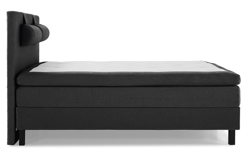 Komplett Sengepakke Lucky 180x200 Glatt Sengegavl Svart/Grå - Memory Nakkepute Stor - Møbler - Senger - Kontinentalsenger