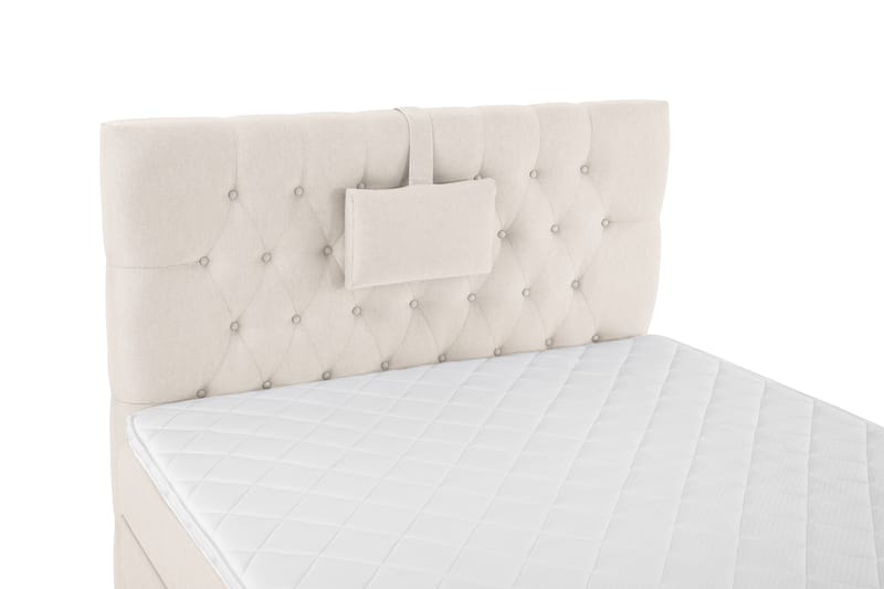 Komplett Sengepakke Olivia 120x200 Diamant Sengegavl Beige - Skum Nakkepute Liten - Møbler - Senger - Kontinentalsenger