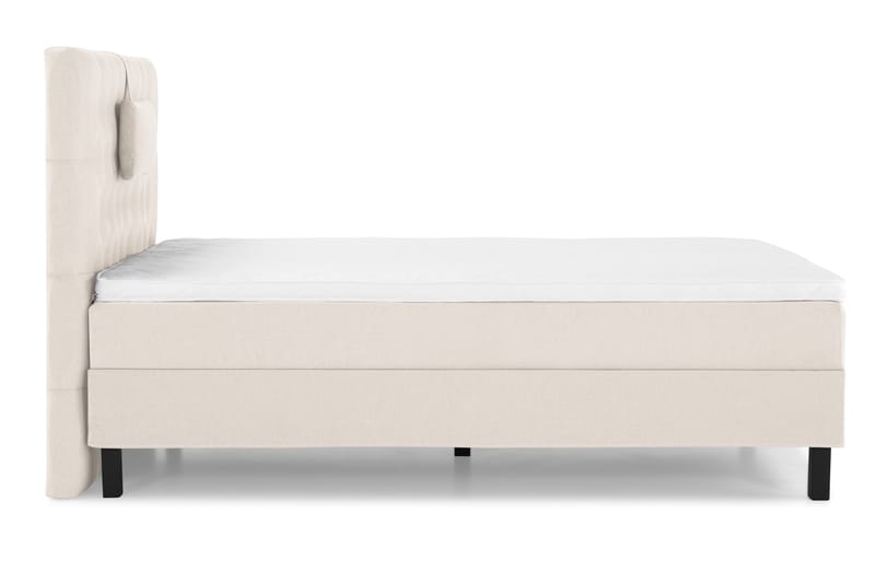 Komplett Sengepakke Olivia 120x200 Diamant Sengegavl Beige - Skum Nakkepute Liten - Møbler - Senger - Kontinentalsenger