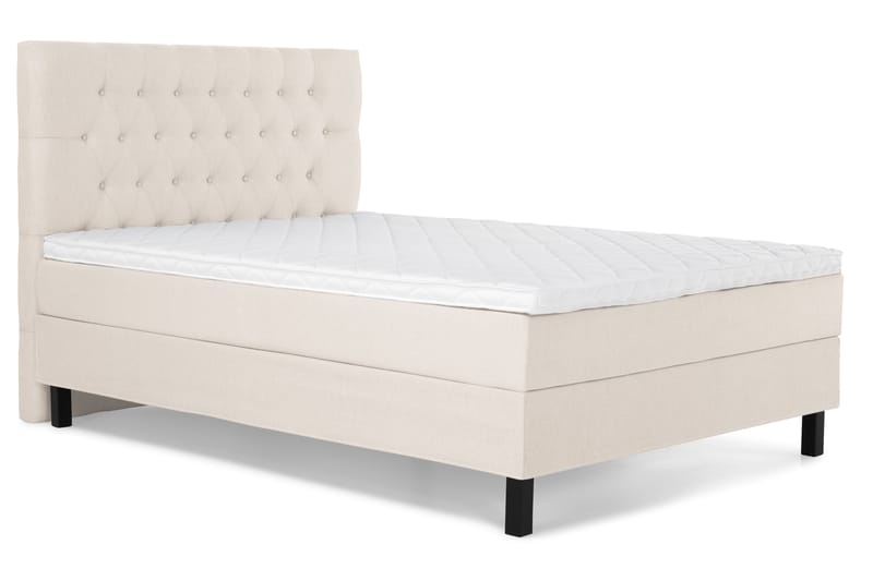Komplett Sengepakke Olivia 120x200 Diamant Sengegavl Beige - Skum - Møbler - Senger - Kontinentalsenger