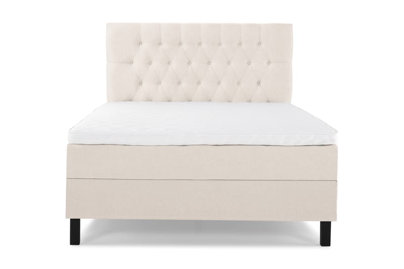 Komplett Sengepakke Olivia 120x200 Diamant Sengegavl Beige - Skum - Møbler - Senger - Kontinentalsenger