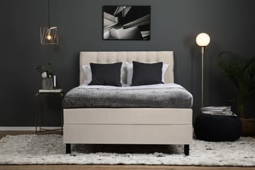 Komplett Sengepakke Olivia 120x200 Diamant Sengegavl Beige - Skum - Møbler - Senger - Kontinentalsenger