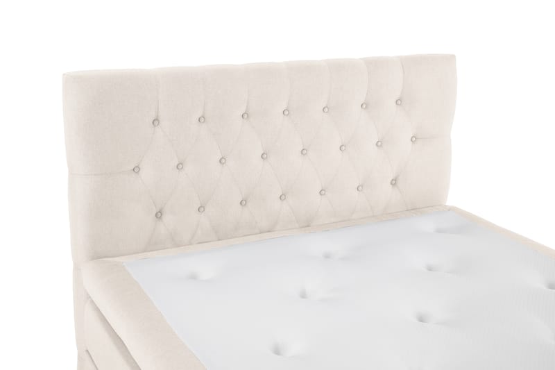 Komplett Sengepakke Olivia 120x200 Diamant Sengegavl Beige - Polyeter - Kontinentalsenger - Komplett sengepakke