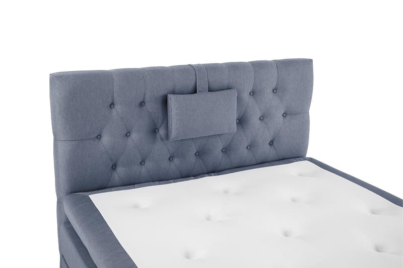 Komplett Sengepakke Olivia 120x200 Diamant Sengegavl Mørkebl - Lateks Nakkepute Liten - Møbler - Senger - Kontinentalsenger