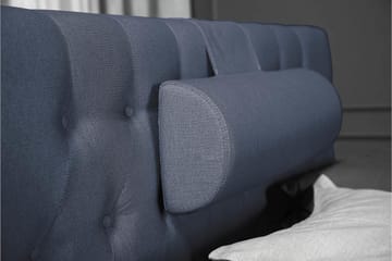 Komplett Sengepakke Olivia 120x200 Diamant Sengegavl Mørkebl - Lateks Nakkepute Stor - Møbler - Senger - Kontinentalsenger
