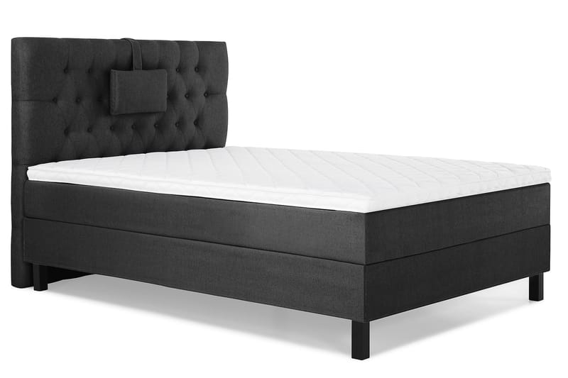 Komplett Sengepakke Olivia 120x200 Diamant Sengegavl Svart/G - Skum Nakkepute Liten - Møbler - Senger - Kontinentalsenger