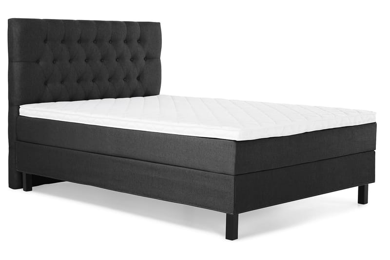 Komplett Sengepakke Olivia 120x200 Diamant Sengegavl Svart/G - Skum - Møbler - Senger - Kontinentalsenger