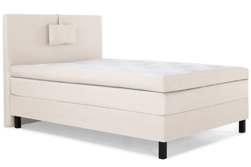Komplett Sengepakke Olivia 120x200 Glatt Sengegavl Beige - Lateks Nakkepute Liten - Møbler - Senger - Kontinentalsenger